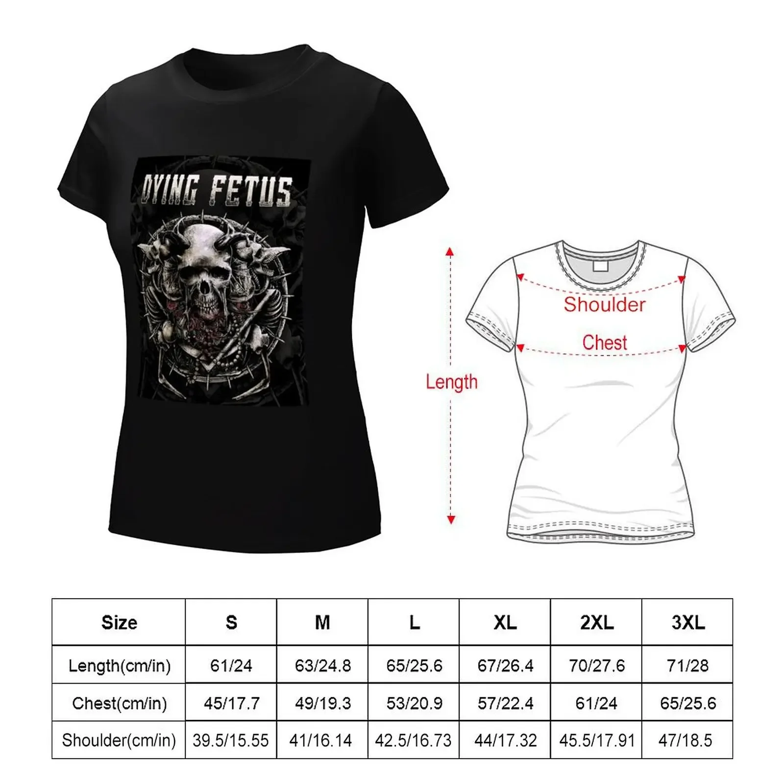 dying-fetus T-shirt tees Female clothing black t-shirts for Women