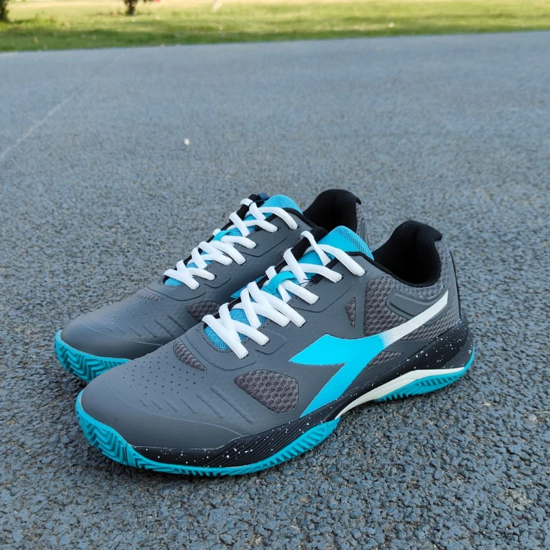 

Professional Tennis Shoes Men Luxury Brand Athletic Shoes Mens Gray Blue Badminton Shoes Man Hard-Wearing Sport Sneakers