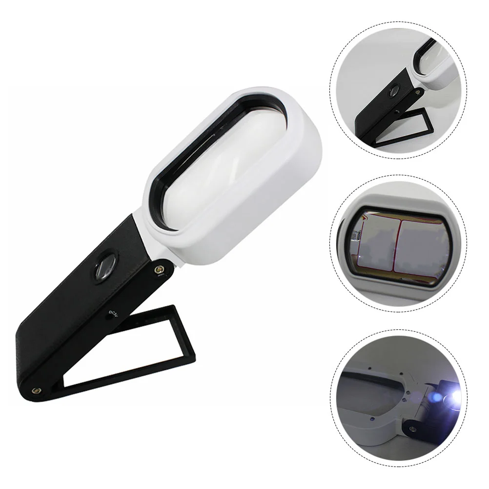 

Folding Light Magnifying Glass Tool Identification Magnifier Desktop Portable Foldable Child