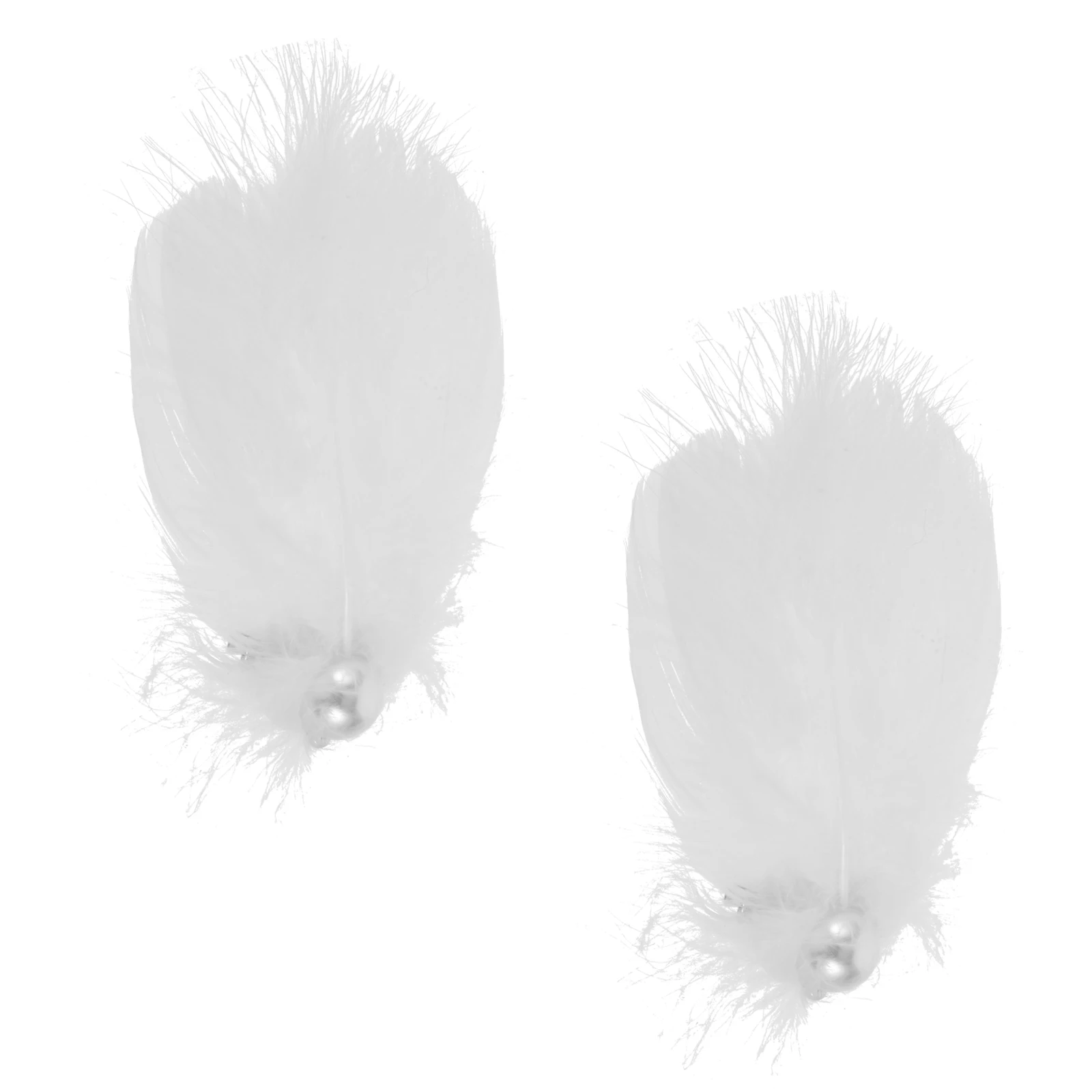 

2 Pcs White Hair Clip Accessories Stylish Side Bangs Zinc Alloy Swan Headdress Alligator Clips Hairpin