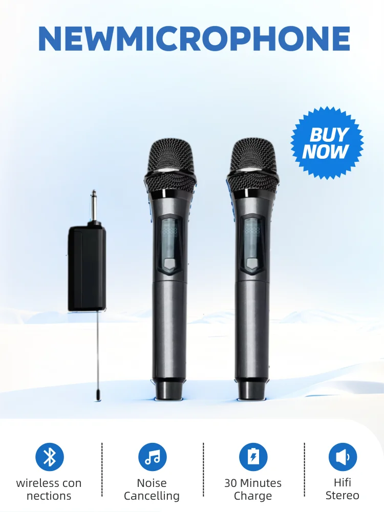 

GAW-017B Wireless Handheld Microphone - Home Use, Outdoor Use, Wireless U-Band Microphone, Universal Microphone, Suitable for Va