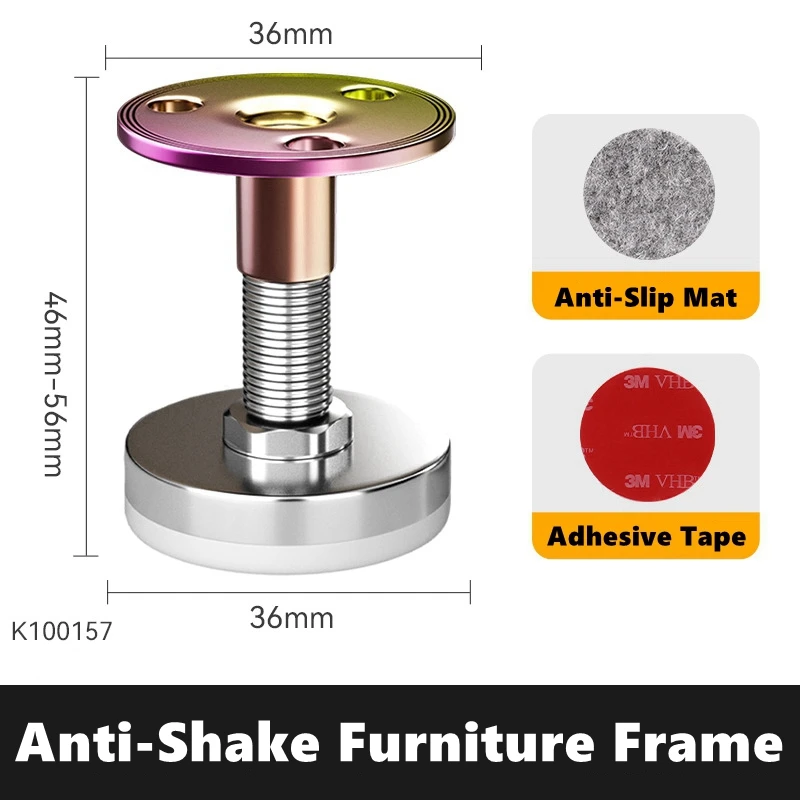 Telescopic Support Hardware Fasteners30-120mm Adjustable Threaded Bed Frame Anti-Shake Tool Self-adhesive Headboard Stoppers