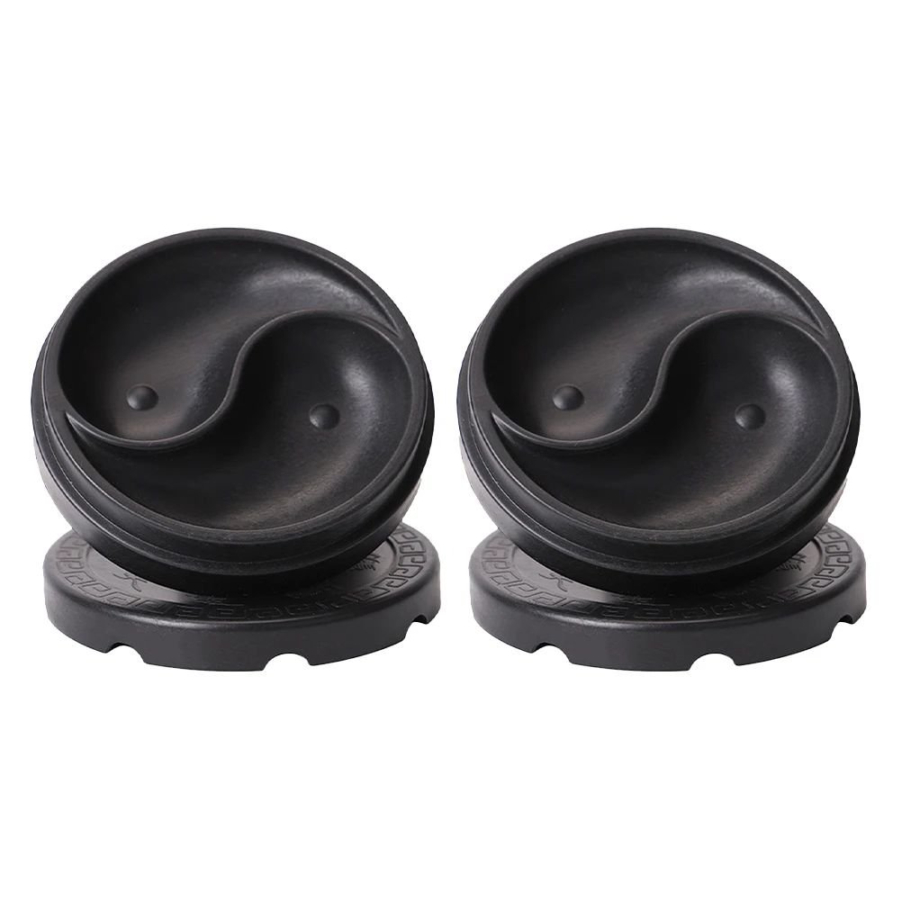 

2pcs Plastic Inkstone For Calligraphy Creative Ink Plate Durable Smooth Writing Accessory Students Stationery Household Round