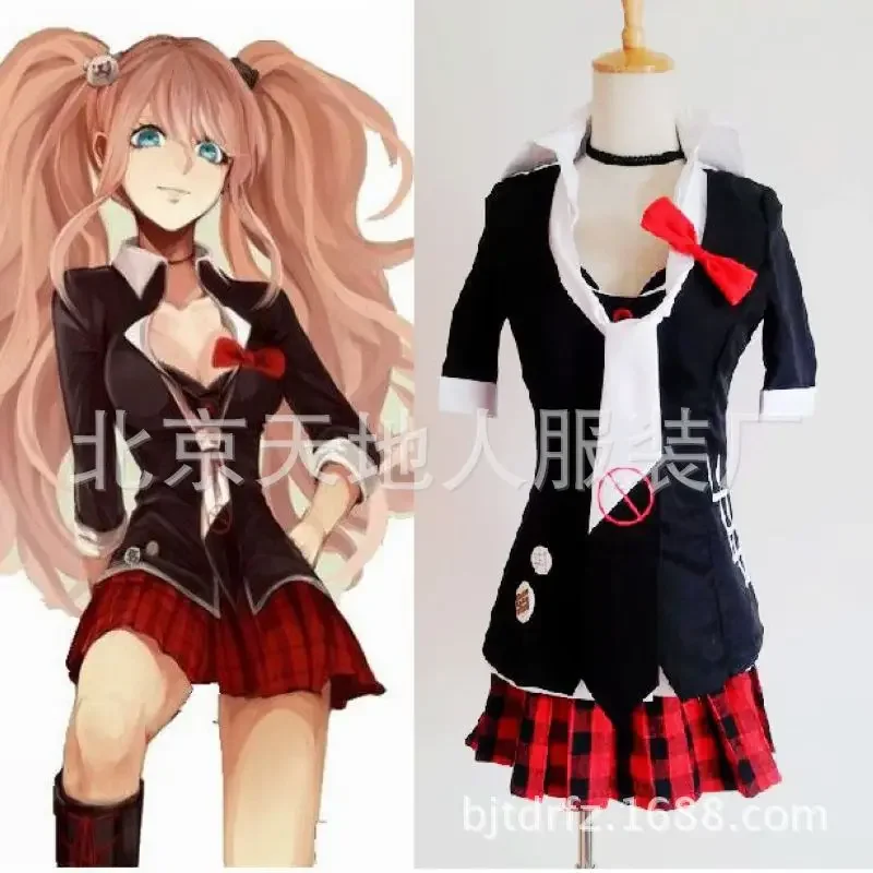 Danganronpa Cosplay Anime Junko Enoshima Emboitement Inushio Kimuchi Dangan Ronpa Trigger Happy Havoc Cosplay Costume