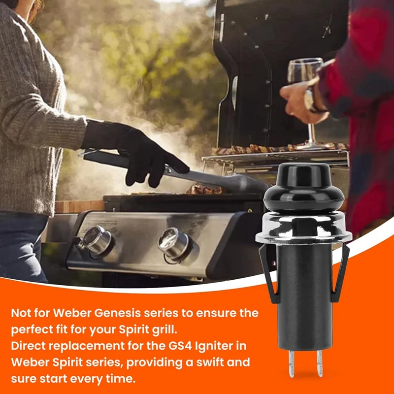 Recambio de botón de encendido de parrilla para Weber 7642/7643, Weber Spirit E/S-210, 215, 220, 310, 315, 320, 330