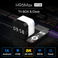 H96 Max H728 Smart Tv Box Android 14 8K 4K @ 60Fps 1000M/Lan Wifi6 Bt5.0 Google Voice Assistant Netflix Av1 Hdr10 + Reloj