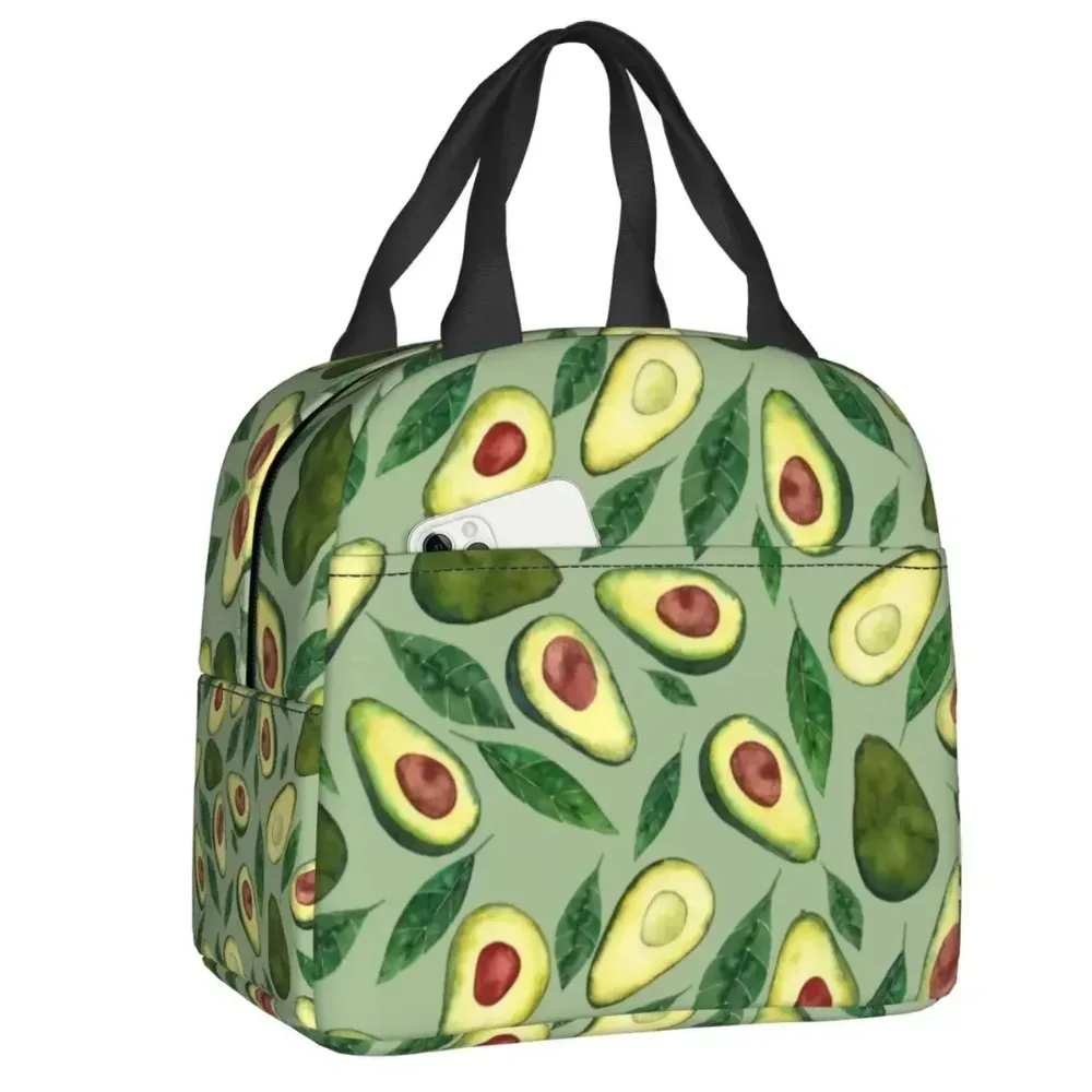 

Avocado Thermal Insulated Lunch Bag Women Resuable Lunch Container for School Office Outdoor Multifunction Food Box