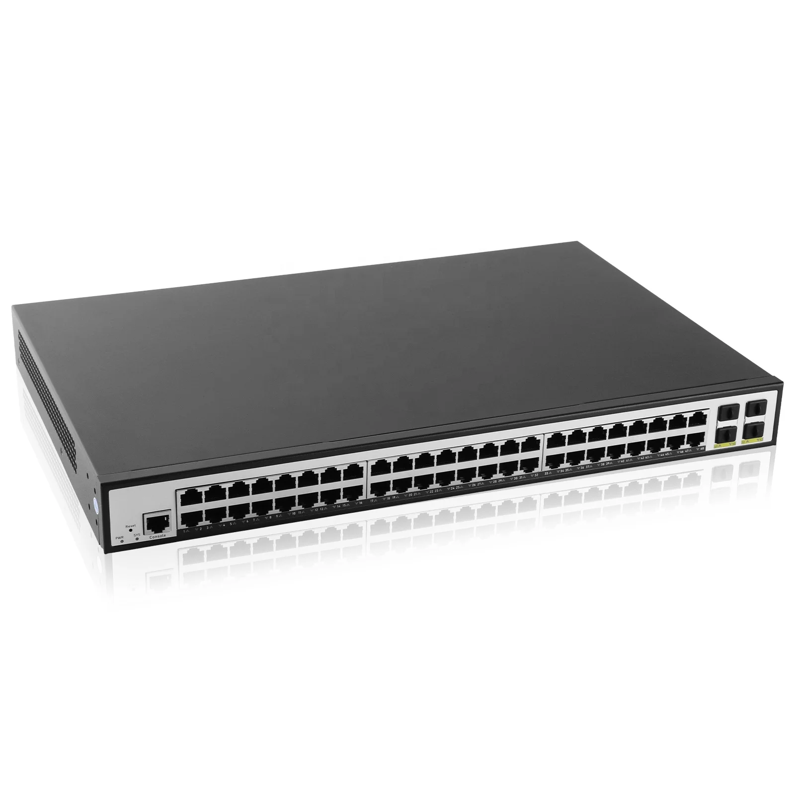 48GE 4 Gigabit SFP OEM 4 Uplink L2 Managed 48 PoE Ports Ethernet Switch 1U Rack Mount PoE Network Switch