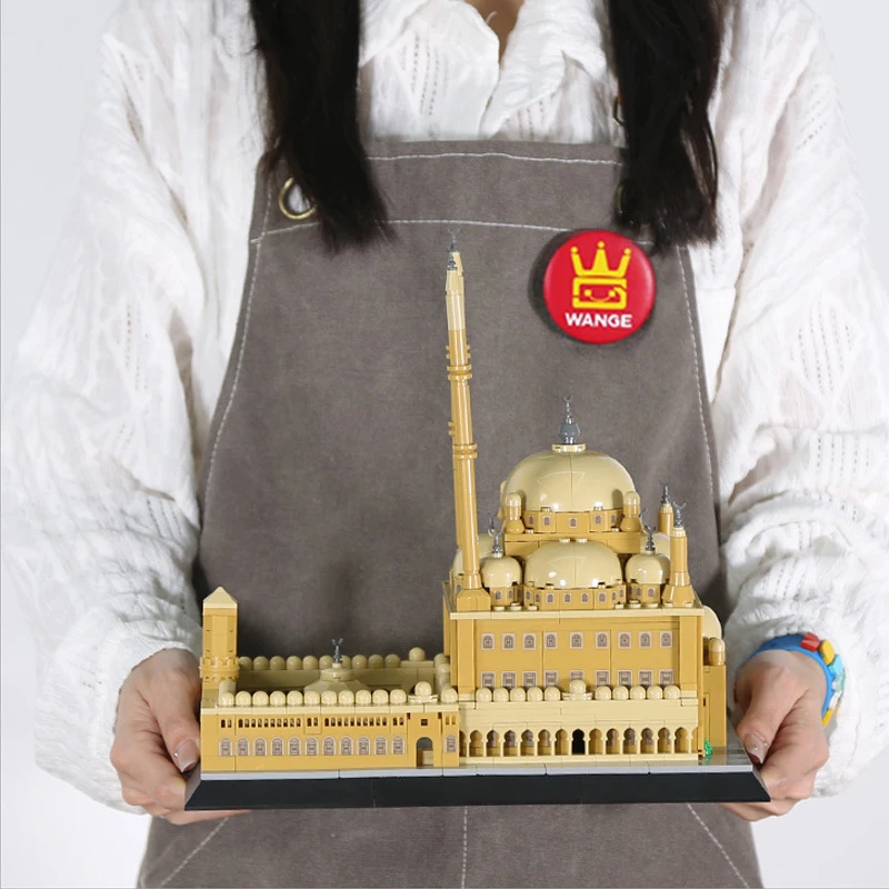 

Набор архитектурных строительных блоков: Мечеть Мухаммада Али, Каир, Египет. Модель из кирпичиков, игрушки, подарки для детей и взрослых, коллекционный сувенир.