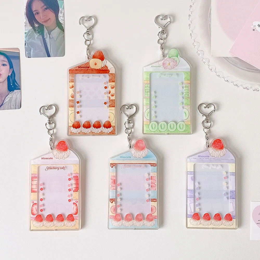 Y2K 3inch PhotoCard Holder Star Love Beans Small Card Campus Card Protective Case INS Glitter Fruit Cartoon Photo Card Holder