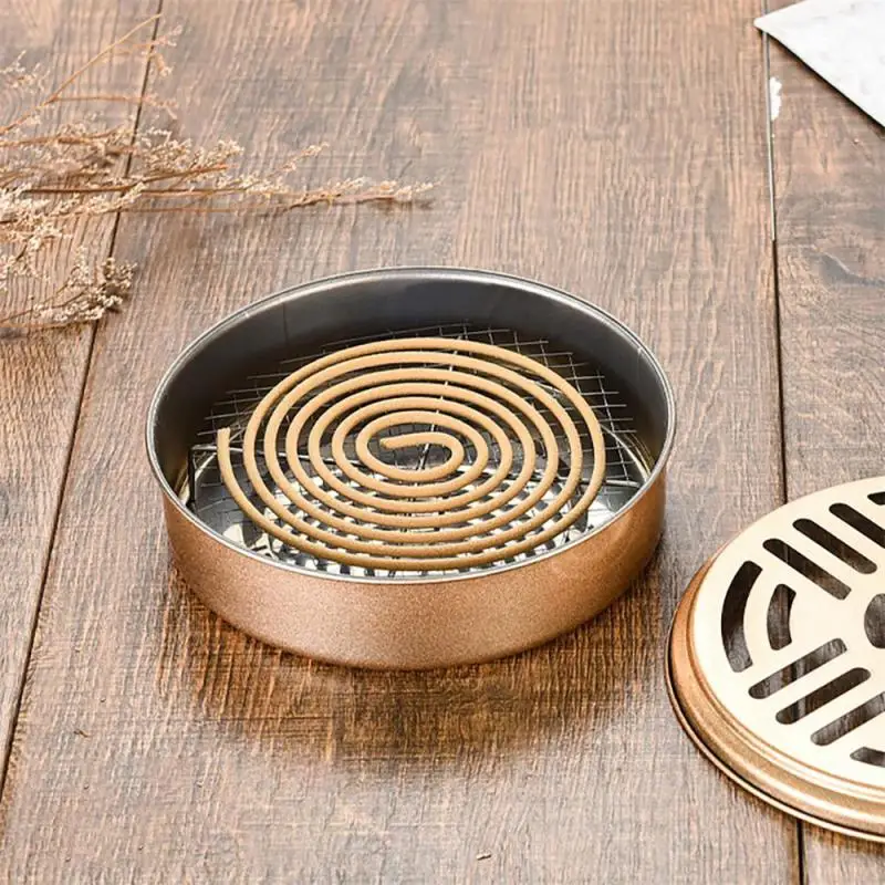 Mosquito Incense Box With Cover Waterproof Round Rack Plate Insect Repellent Mosquito Coil Holder Tray For Outdoor Indoor Tool