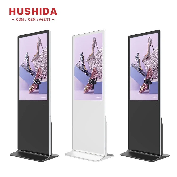 32 43 50 55 65 75 Inch Touch Screen Capacitive Infrared Android Cms Fioor Standing 4K Digital Signage Kiosk