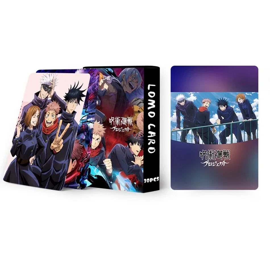 30 개/대 Anime Jujutsu Kaisen My Hero Academia LOMO 카드 자체 제작 종이 카드 Photocard 팬 컬렉션