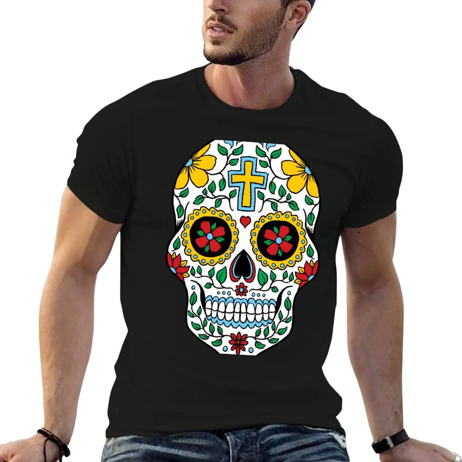 

skull cross T-Shirt t shirts for man cotton funny man t shirts high quality luxury brand funny t shirts cotton T-shirt