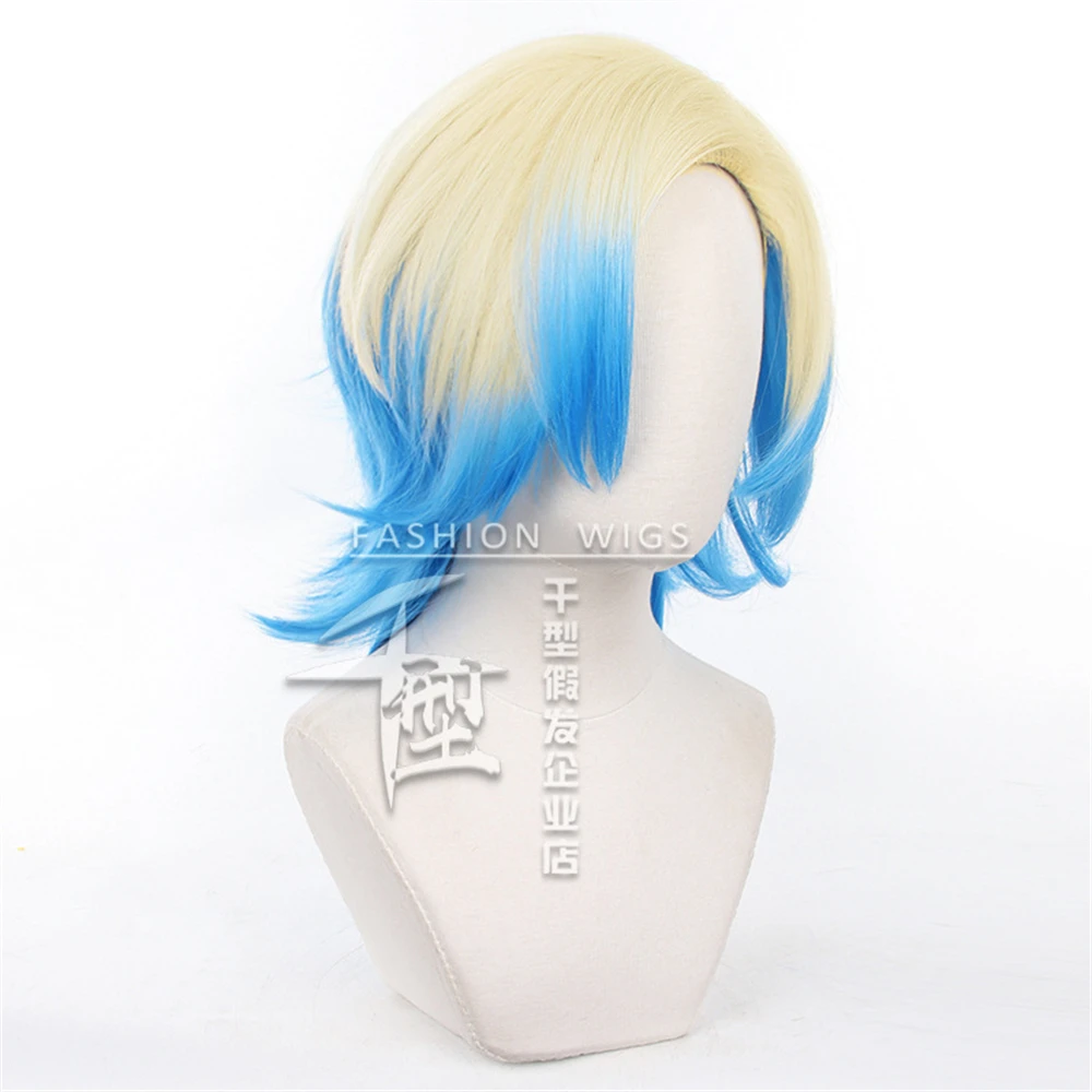 Kaiser Cosplay Wig 60cm Medium Length Hair Heat Resistant Synthetic Wig Peruca For Halloween Party Role Play view 4