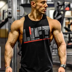 New Gym Sleeveless Clothing Men Bodybuilding and Fitness Tank Top Vest Sportswear Undershirt muscle workout Singlets Gym shirt