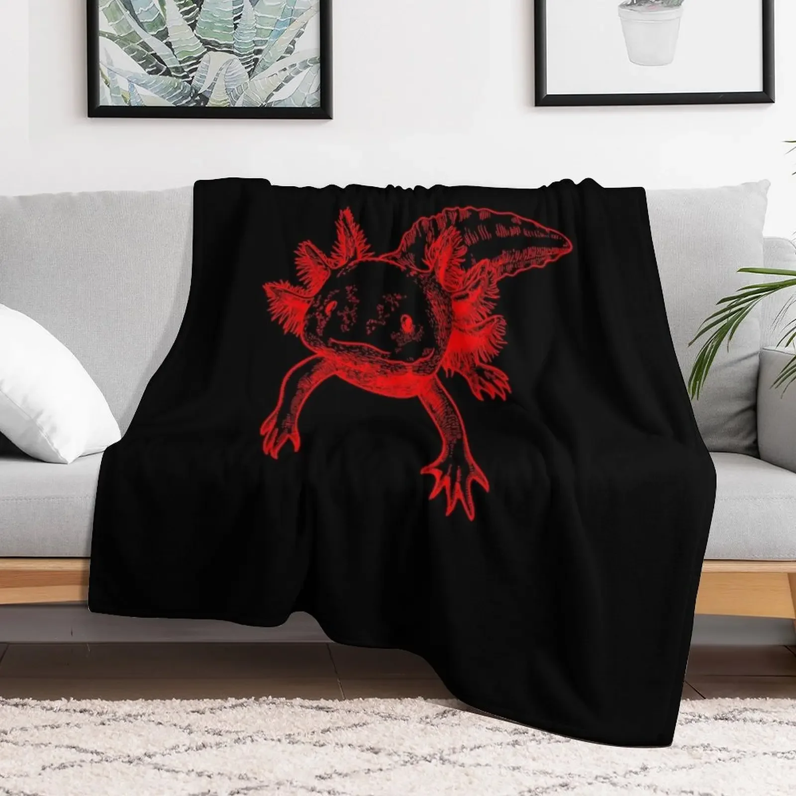 Axolotl Throw Blanket Tourist Thermal Single Blankets