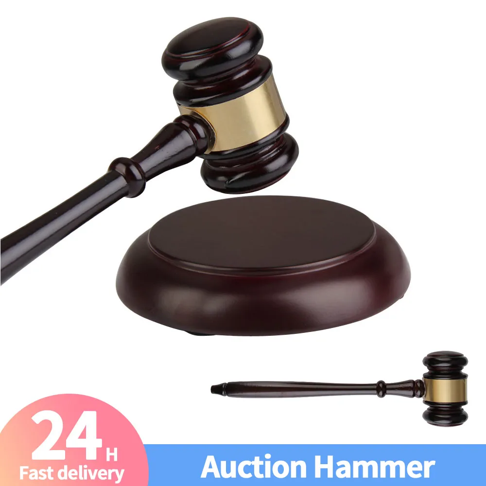 Handmade Wooden Auction Hammer for Lawyer Judge Handcrafted Gavel Court Hammer for Auction Sale Decor