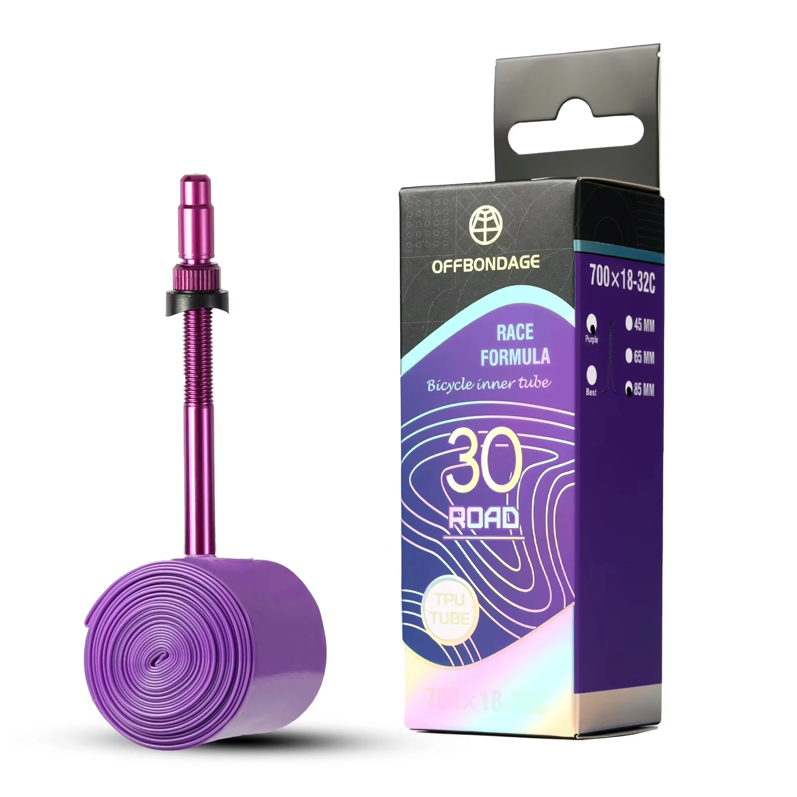 AliExpress OFFBONDAGE Ultralight TPU Bicycle Inner Tube 30g 700X18-32C Road Bicycle Material Tire 45/65/85mm Length French Valve Nozzle