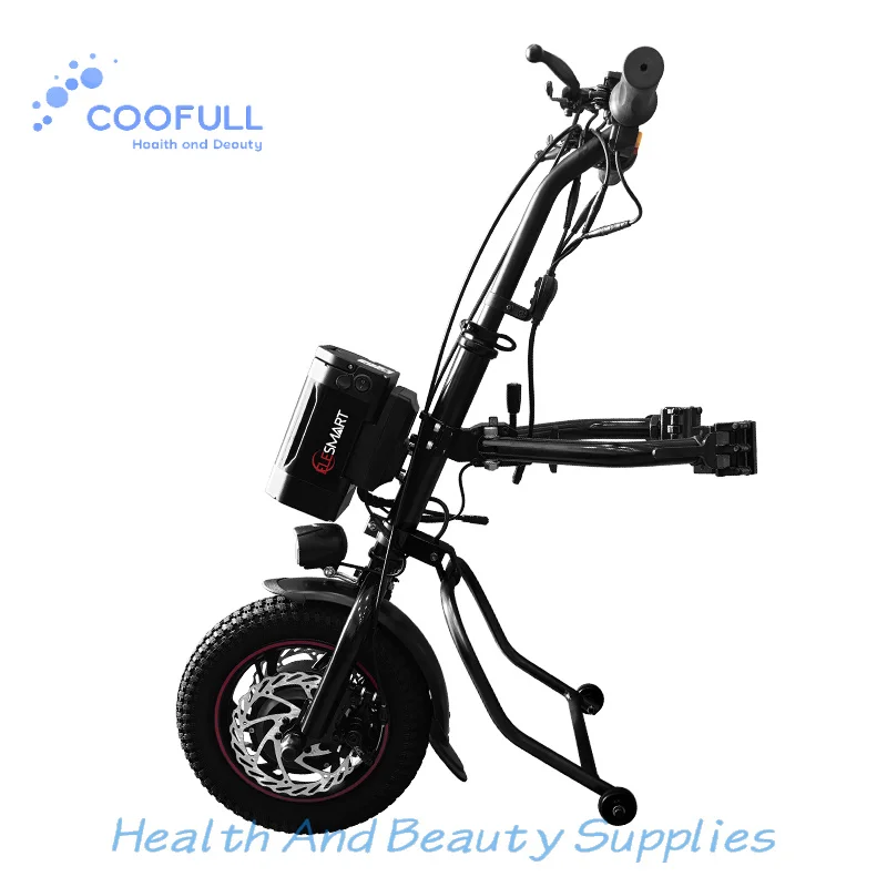 Coofull Foldable Quick-Release Lithium Battery Electric Wheelchair Power Attachment Silent Motor Handbike for Seniors