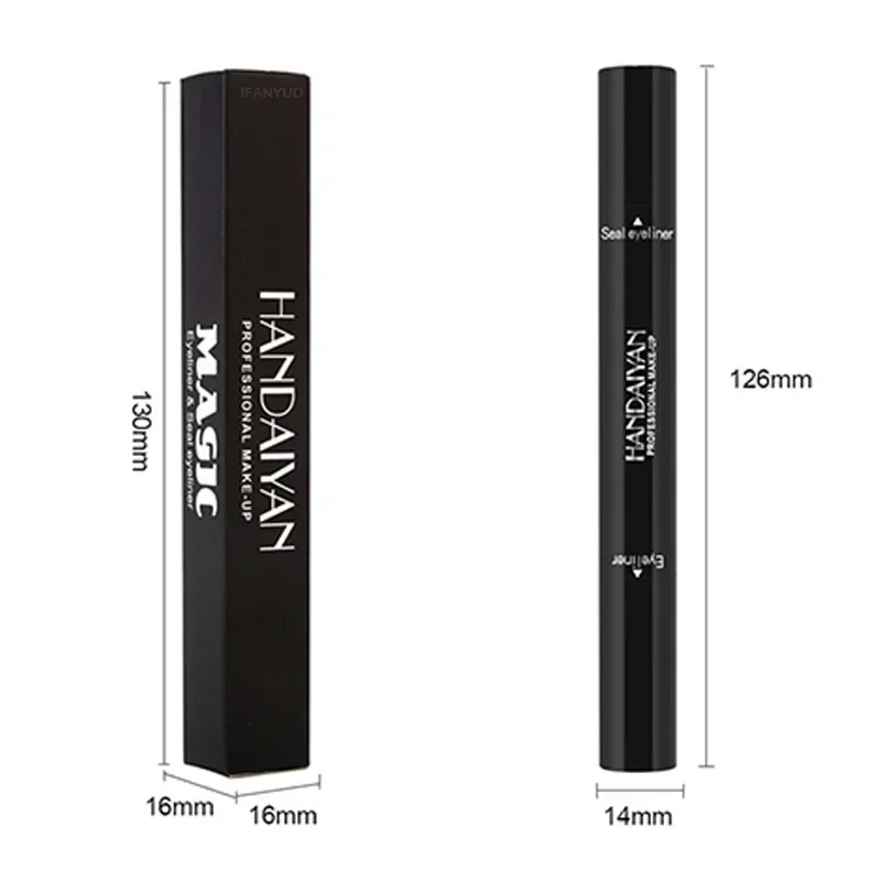 7 Colors Triangle Eyeliner Stamp Pen Waterproof Long Lasting Liquid Eyeliner Pen Fast Drying Double-ended Eye Liner Pencil