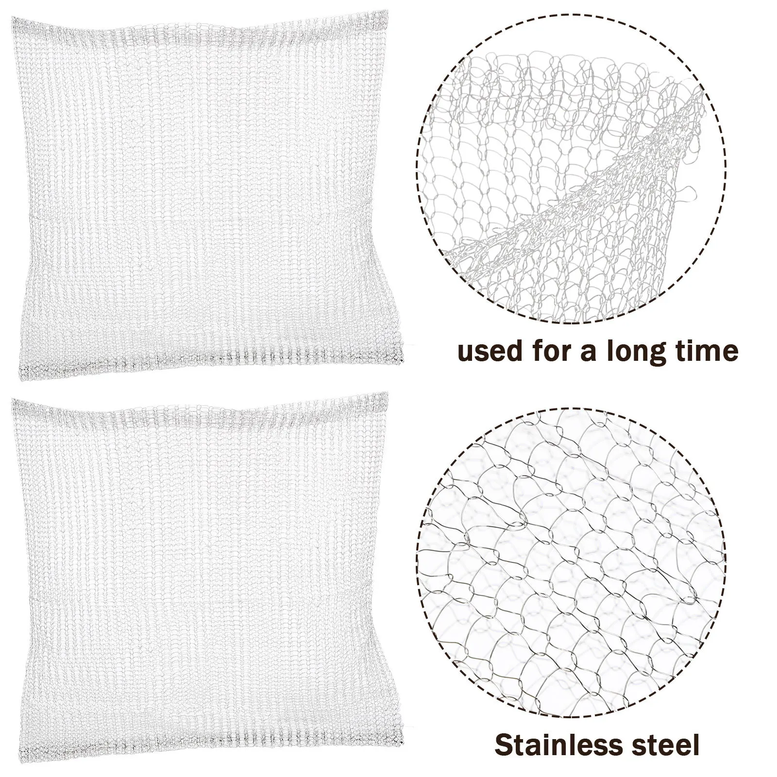 

2pcs Stainless Steel Mesh Bags For Plant Roots Durable Garden Flower Protective Netting Root Protectors Gardening Accessories