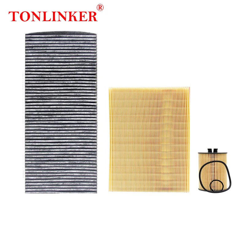 TONLINKER Cabin Air Filter Oil Filter For Mercedes Benz B Class W245 2005-2008-2011 B150 B160 B170 B180 B200 Set Car Accessories