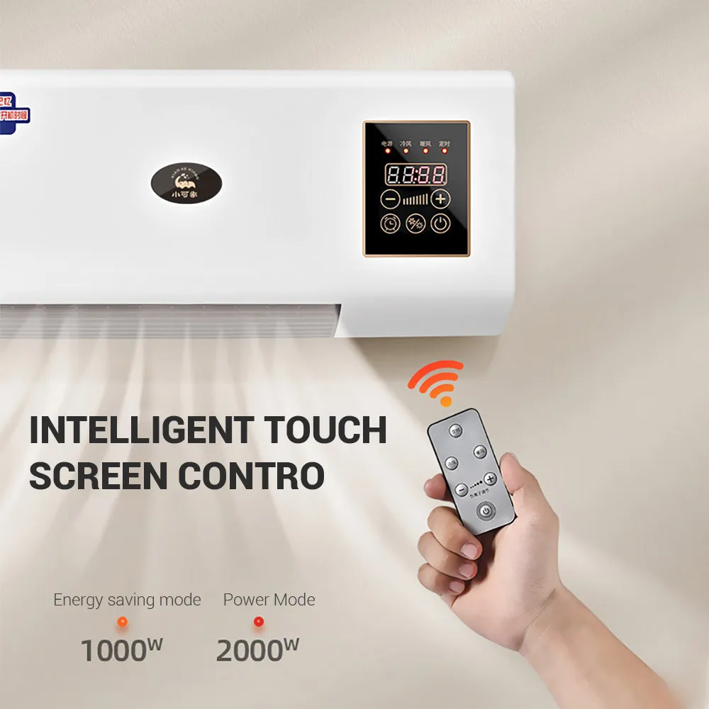 1800 واط الاستخدام المزدوج سخان كهربائي الحائط غرفة الحمام الفضاء التدفئة مروحة الشتاء المنزل الدافئة مكيف الهواء سخان مروحة