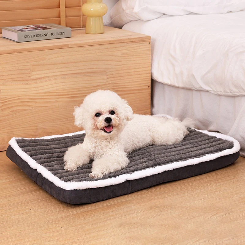 Winter Dog Bed Washable Sleeping Dog Pads Kennel Soft Waterproof Large Dogs Bed Egg Crate Foam Mats Puppy Medium Small Breed