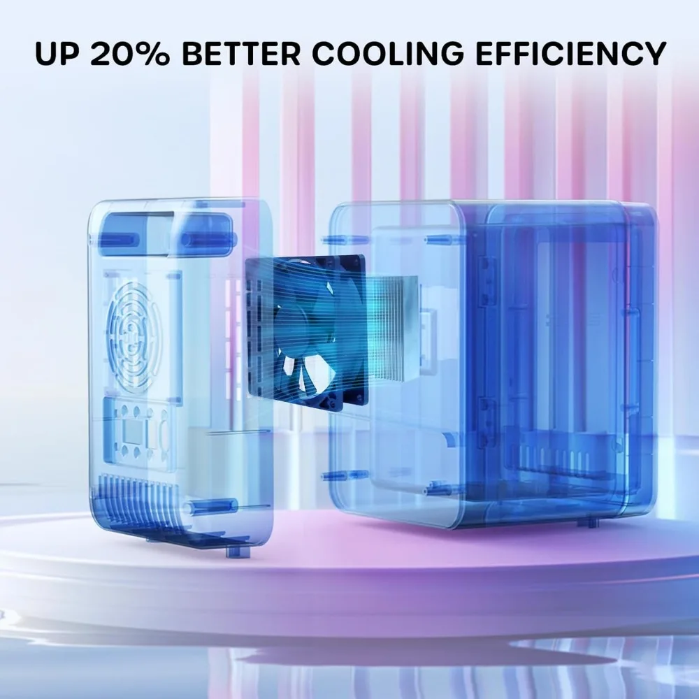 Mini Fridge for Bedroom, Skincare Fridge,  4L, with LED Mirror for Makeup, for Office Dorm Car, Cooler & Warmer, AC & DC