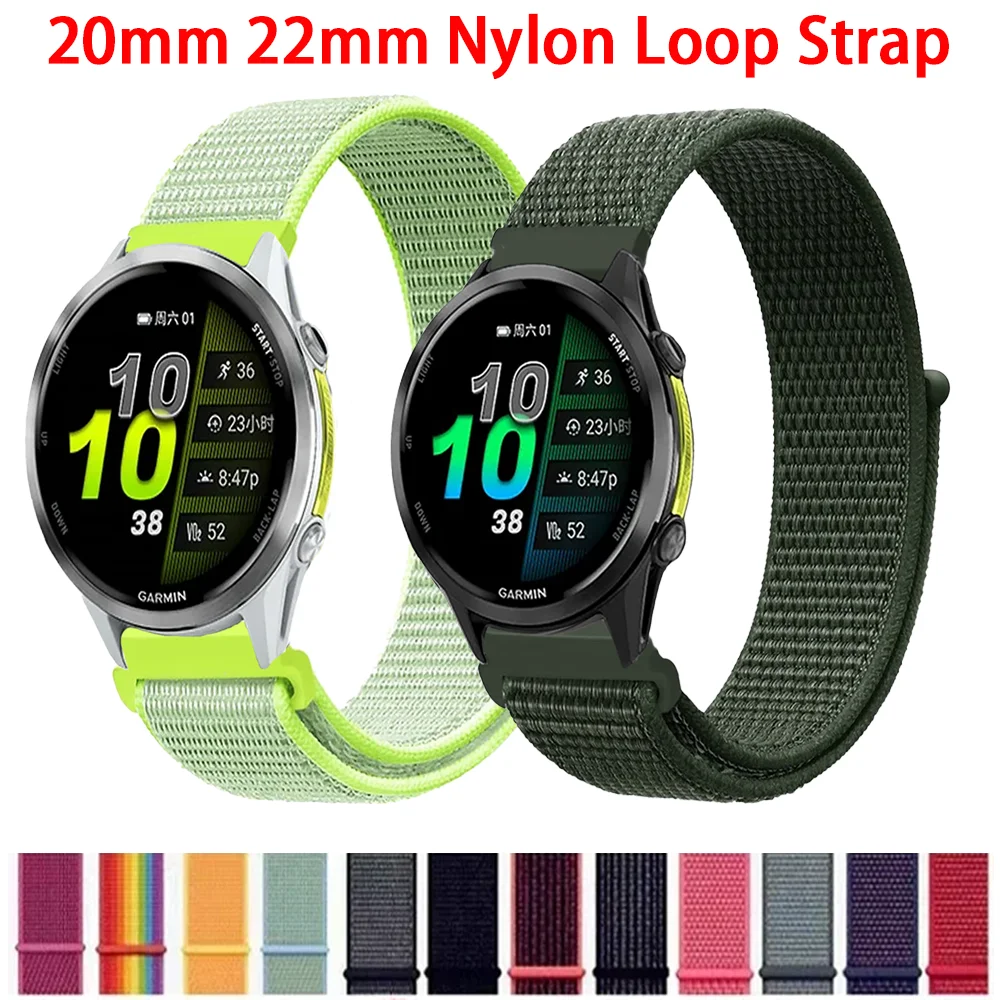 20 mm 22 mm Nylon-Schlaufenarmband für Garmin Forerunner 970 570 165 55 965 265 Active 6 5 Vivoactive 6 Armband Garmin Venu 4 45 mm Band