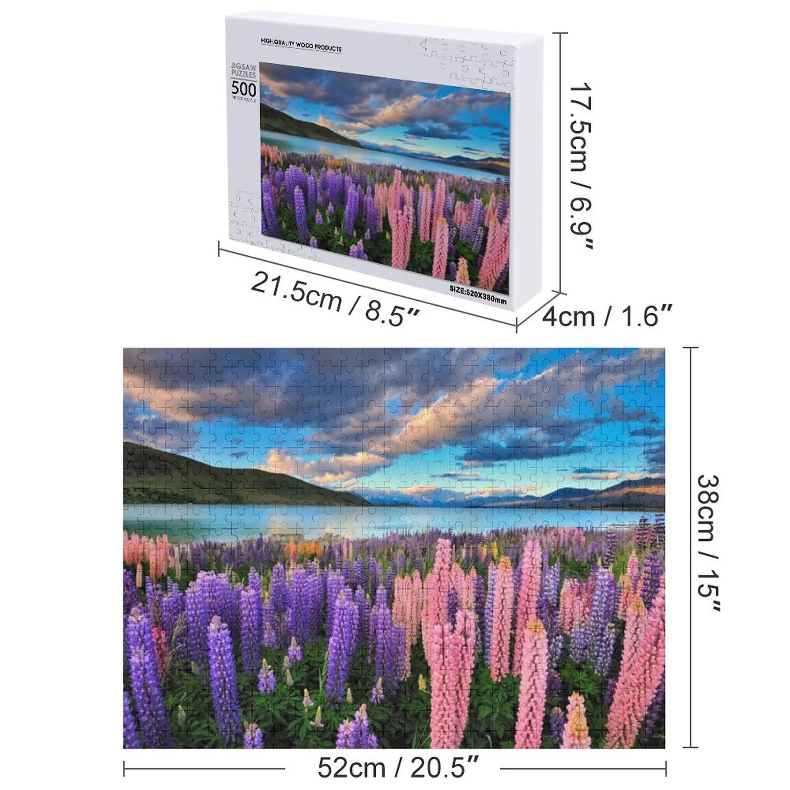 Il puzzle Lake Tekapo della Nuova Zelanda personalizzabile per bambini Puzzle personalizzato con foto in legno