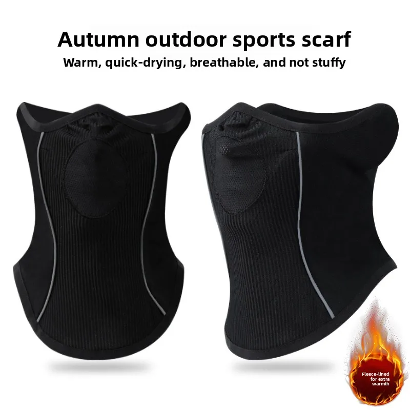 Winter Outdoor Warm Scarf Riding Mask Velvet Windproof Sweat Absorbing Quick Drying Tactical Neck Gaiter Men Women Cold Weather
