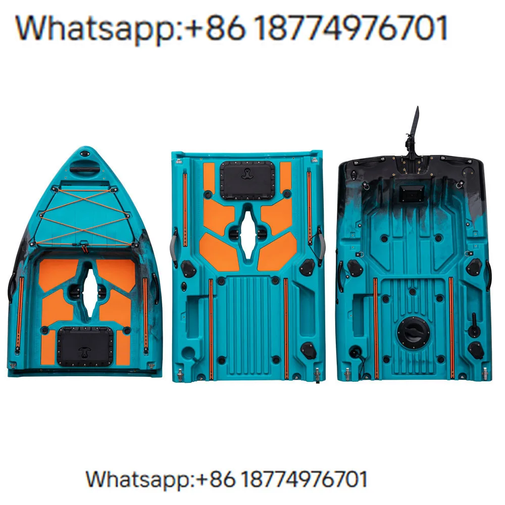 

2025 New Modular 9ft Wide HDPE Motorized Ka Easy Store Pedal Drive for 3 People Surfing Application 2-Person Fishing Kajak
