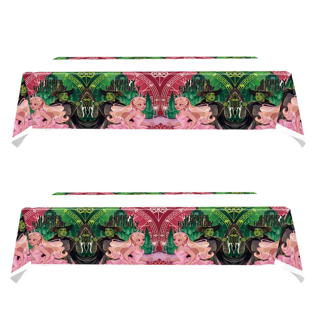 مفرش المائدة الشريرة لحفلة عيد الميلاد الكرتونية الساحرة السحرية المتاح الديكور مفرش المائدة الطفل الاطفال لصالح لعبة مجموعة لوازم الحفلات