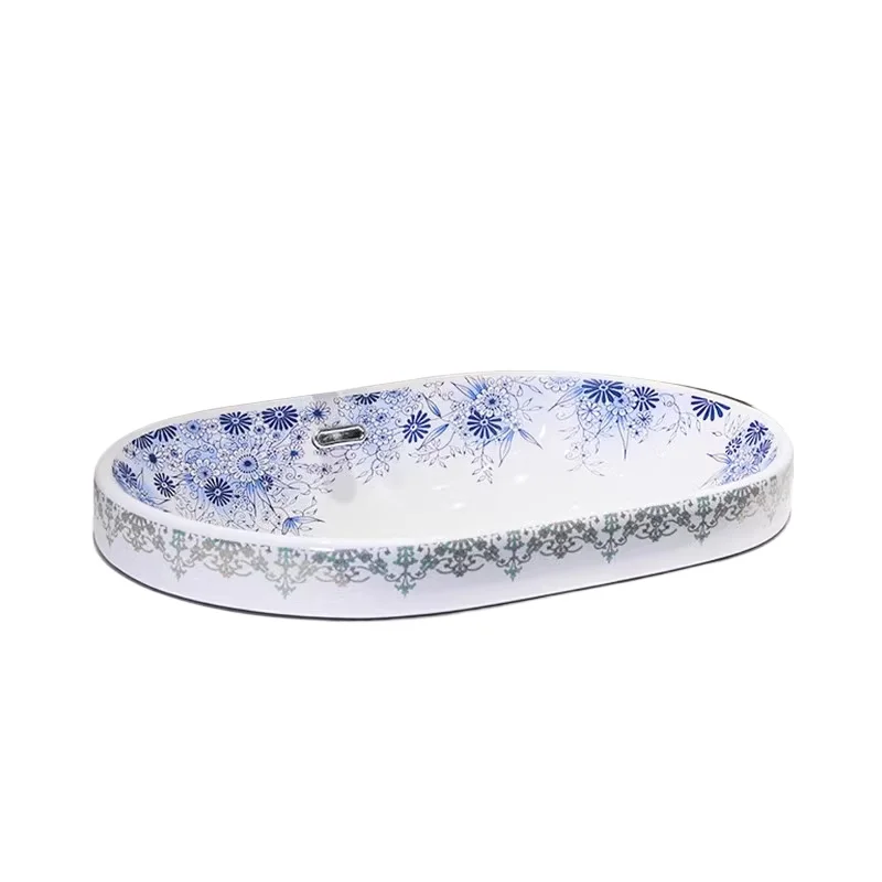 

Chinese simple embedded Taichung single basin ceramic household art basin washbasin