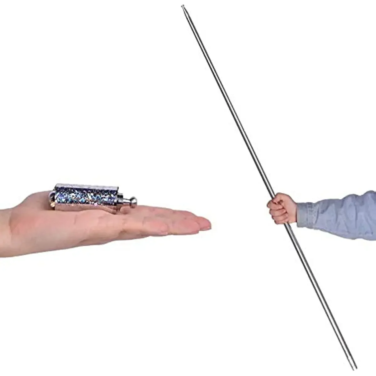 Bastón mágico de Metal de 59 pulgadas/1,5 m, Cudgel, trucos de magia de escenario para accesorios de magos profesionales