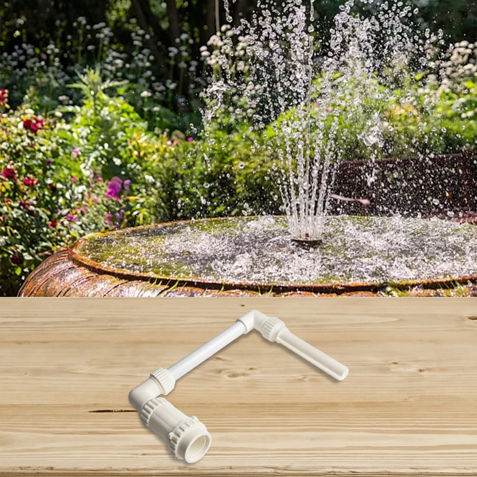 

Возврат напрямую Рамка для фонтана для бассейна, 1 шт., пластиковая подставка, трубка, водопад, регулируемый разъем, украшение для улицы