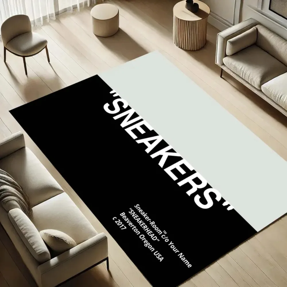 Tapis SNEAKERS – Décoration de maison au Design minimaliste moderne pour têtes de baskets |   Tapis de sol élégant pour salon et chambre à coucher
