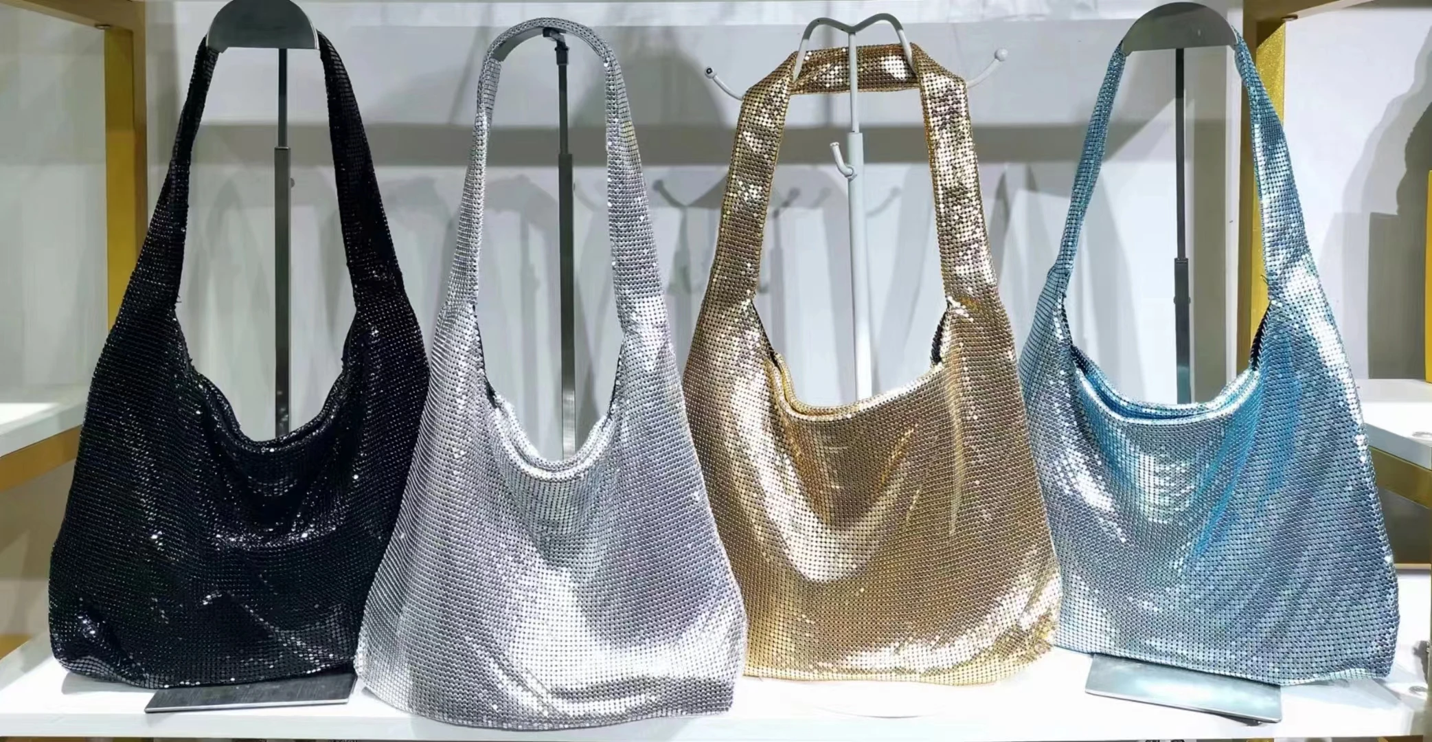 Fashion Metallic Purses and Handbags Luxury Designer Bags for Women 2022 New Luxury Handbags Gold Silver Bags