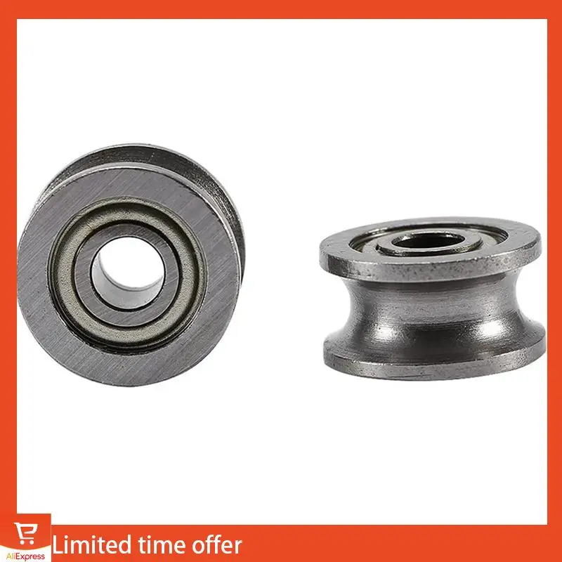 Verse 100 Stuks U Groeflager U624ZZ Koolstofstaal Duurzaam V Groef Kogellager Katrol Voor Spoor Lineaire Motion Systemen
