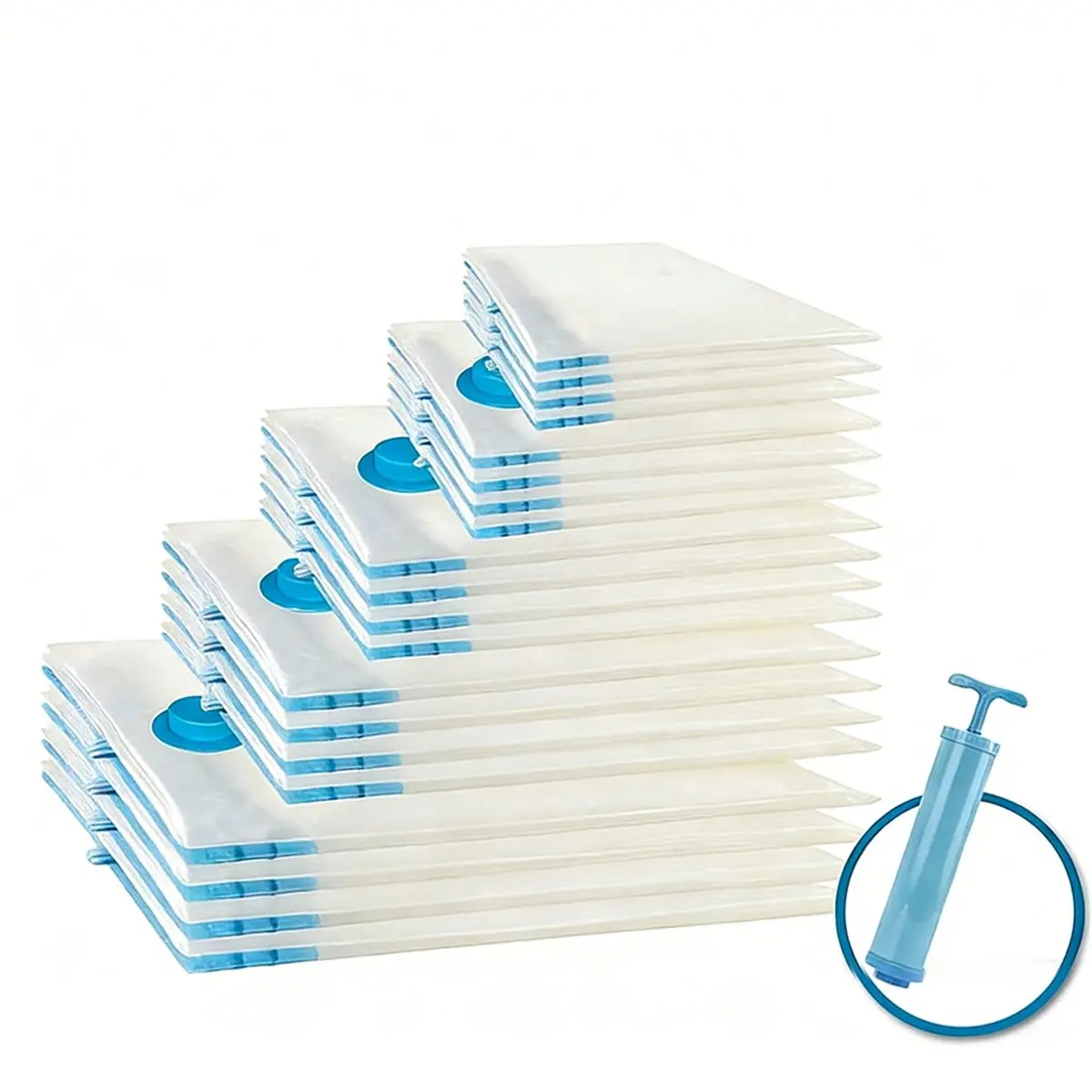 2026 Trend 20 Pack Vacuum Storage Bags Space Saver Compression Bags (4 Jumbo/4 Large/4 Medium/4 Small/4 Roll) with Hand Pump