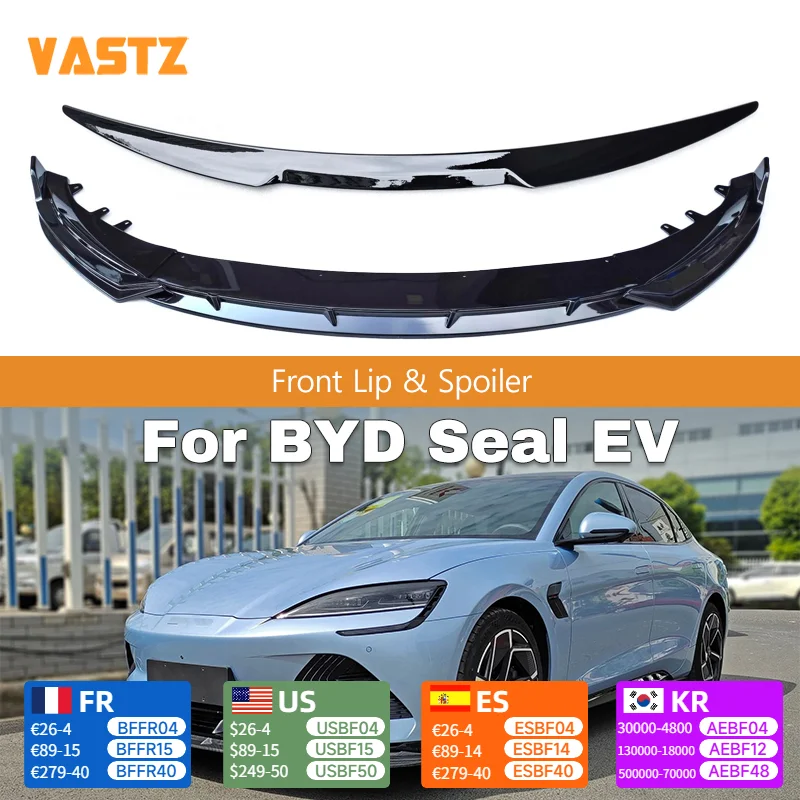 

Car Front Lip Spoiler For BYD Seal EV 2022-2025 Aerodynamic Spoiler Sporty Front Lip Body Parts Bumper Protection Kit