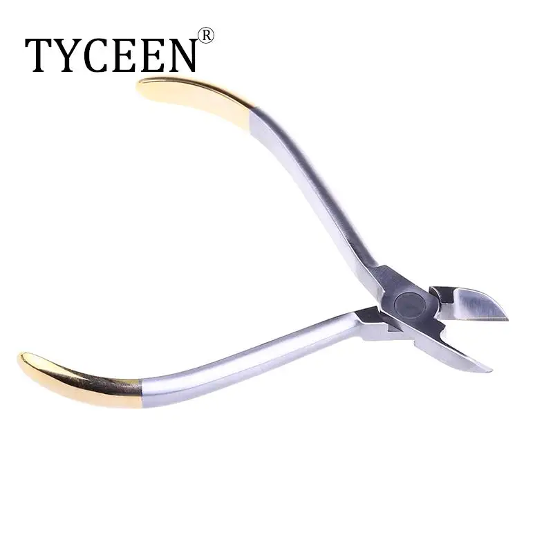 Dental Ligature Cutter szczypce do ortodontycznych przewodów ligaturowych i opaski gumowe ze stali nierdzewnej cienki przecinak do drutu szczypce Instrument