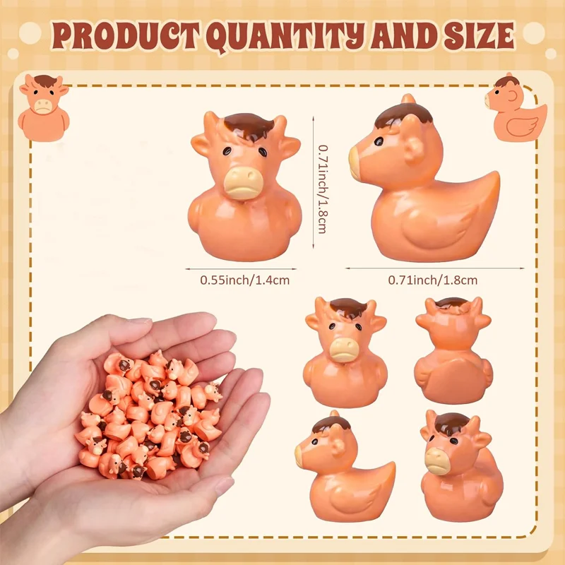 5/10Pcs Mini Horse Duck Figurines, Bulk Resin Tiny Duck Miniatures, Fairy Garden, Home Micro Landscape Decorative Accessories