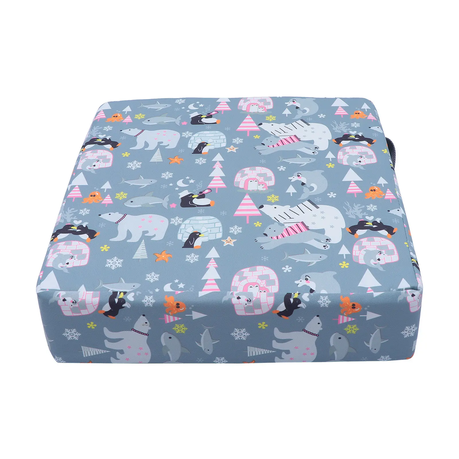 1Pcs Children's Dining Chair Cushion Lower Strap Cartoon Pattern Anti-Dropping Buckle Comfortable Removable Washable Booster