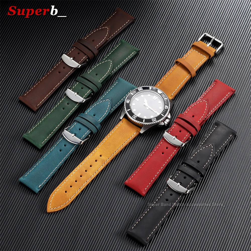 20mm 22mm Watchband Genuine Ca - Vintage Collectible Watches review and price