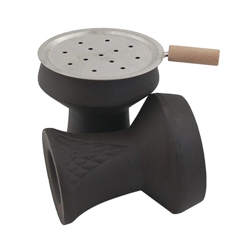

SY Shisha Ceramic Tobacco Bowl For Shisha Hookah Sheesha Chicha Narguile Smoking Accessories And The Carbon Silvery Spacer