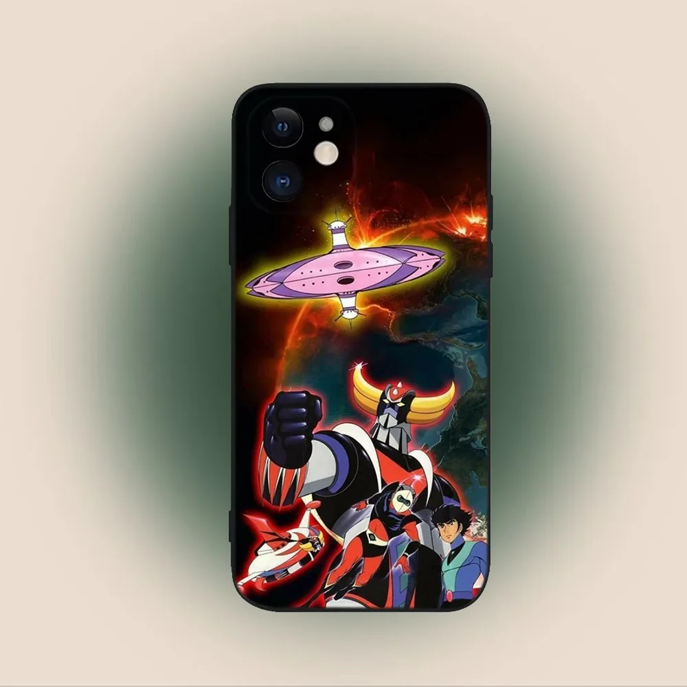 UFO Robot Goldorak  Phone Case For iPhone 15,14,13,12,11,Plus,Pro Max,XS,X,XR,SE,Mini,8,7 Soft Silicone Black Cover