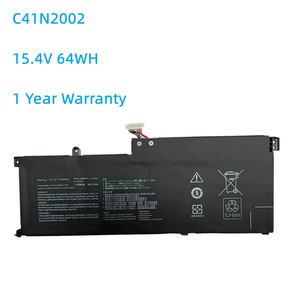 

C41N2002 15.4V 64WH Laptop Battery For ASUS ZenBook Pro 15 UX535LH UX535LI